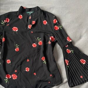 Black floral Ralph Lauren blouse